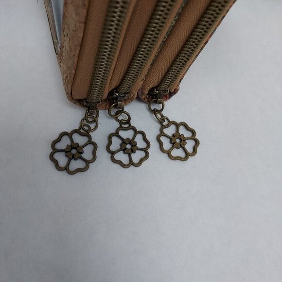 Cork Crossbody Bag Women Small Unique Purse 3 Zip Pockets Phone Case Travel Boho - Picture 8 of 16